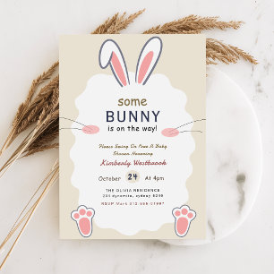Invitación Dulce Conejo Conejito en Camino Fiesta de Bebé