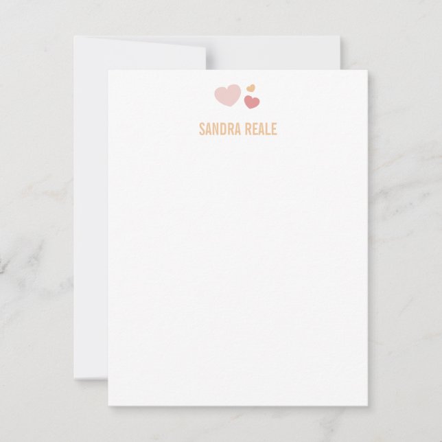 Invitación Dulce Corazón Amor Rosa Tres Corazones (Anverso)