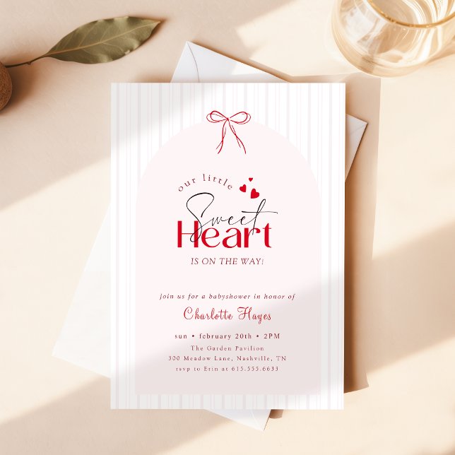 Invitación Dulce Corazón Arco Fiesta de Bebé (Subido por el creador)