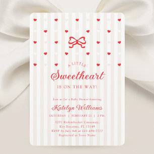 Invitación Dulce Corazón Baby Shower Neutral