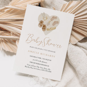 Invitación Dulce Corazón Boho Rubor Rosa Baby Shower