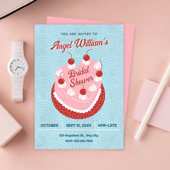 Invitación Dulce corazón de pastel para despedida de soltera (Subido por el creador)
