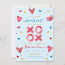 Dulce corazón de San Valentín para baby shower de 