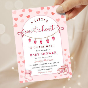 Invitación Dulce Corazoncita Niña Cumpleaños Baño para Bebé
