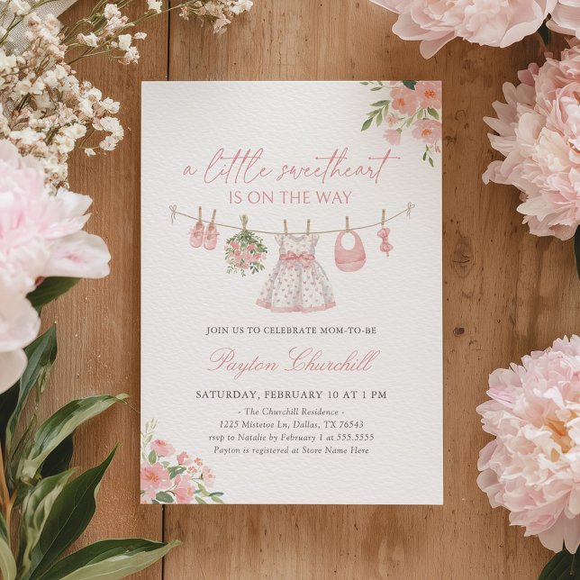 Invitación Dulce Corazoncito Baby Shower de San Valentín (Subido por el creador)