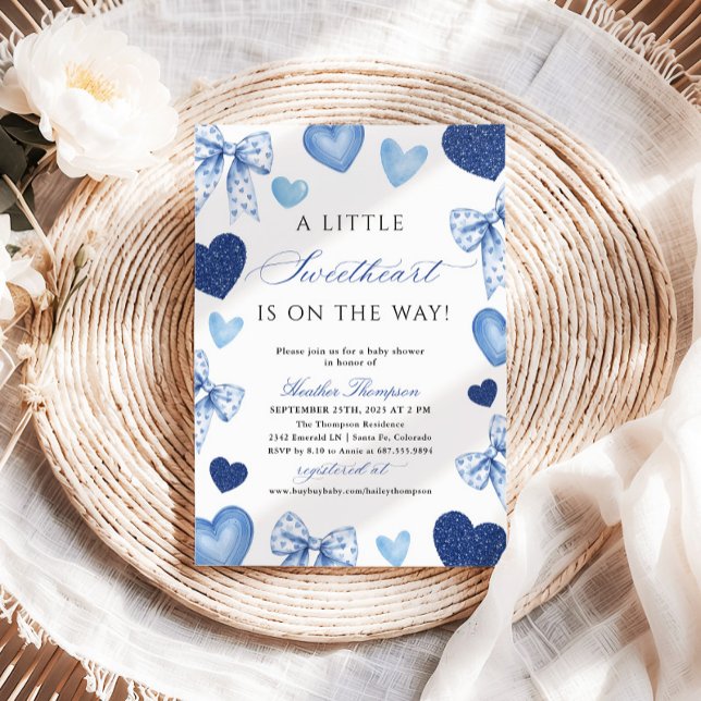 Invitación Dulce Corazoncito Baby Shower Día de San Valentín (Subido por el creador)