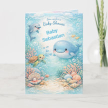 Dulce Cumpleaños Bajo el Mar para Niño Azul Océano