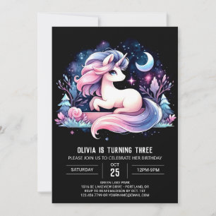 Invitación Dulce cumpleaños de caballo Minimalista