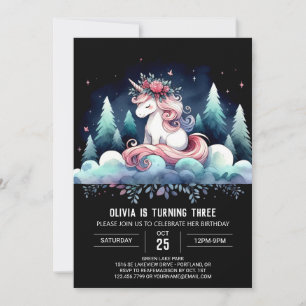 Invitación Dulce cumpleaños de caballo Minimalista
