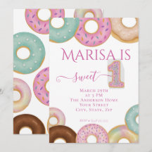 Dulce cumpleaños de Donut | Fiesta infantil colori