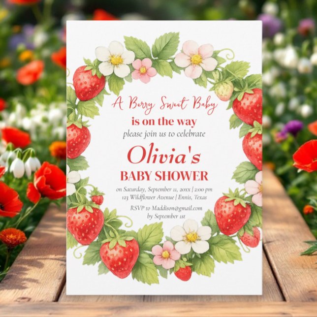 Invitación Dulce Cumpleaños de Frutas y Fresas para el Bebe (Subido por el creador)
