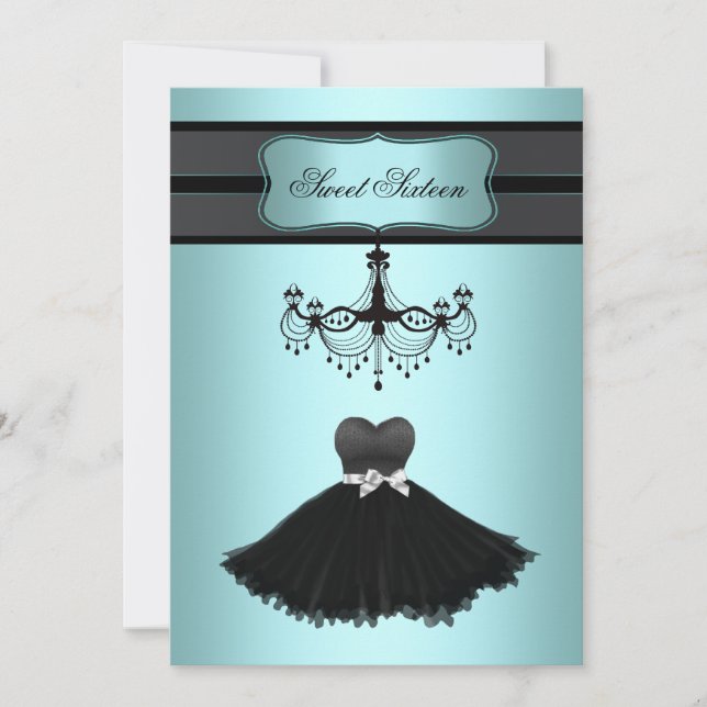 Invitación Dulce cumpleaños de la Candelera Azul verde azulad (Anverso)