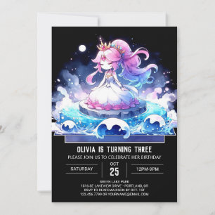 Invitación Dulce cumpleaños de la princesa Happy