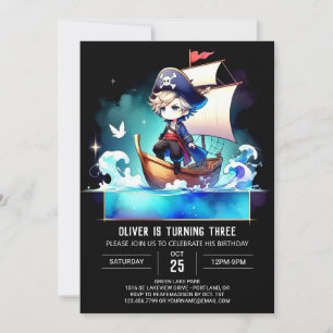 Invitación Dulce cumpleaños de los piratas