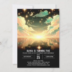 Invitación Dulce cumpleaños digital celestial