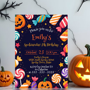 Invitación Dulce Cumpleaños Infantil Naval Espeluznante