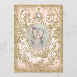 Invitación Dulce de 16 érase una princesa de tiempo