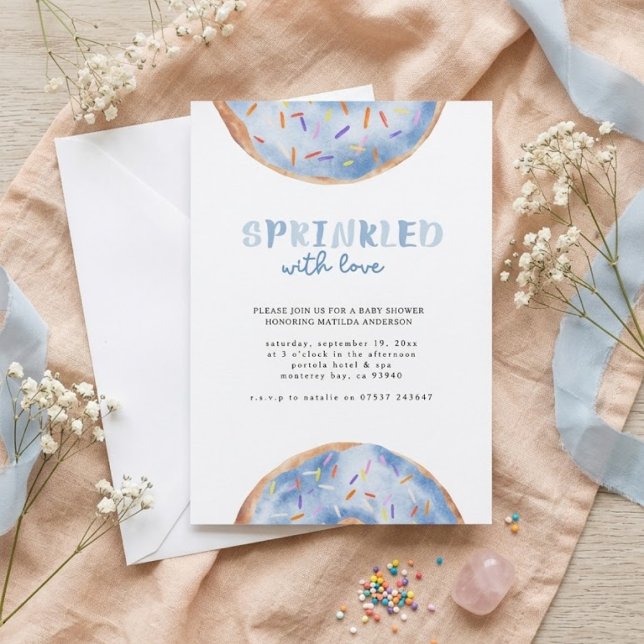 Invitación Dulce de amor con sprinkles shower de bebé (Subido por el creador)