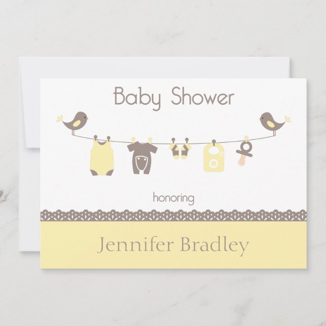 Invitación dulce de Baby Shower (Anverso)