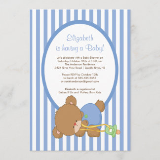 Invitación dulce de Baby Shower del muchacho del