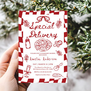 Invitación Dulce de Bebé de Entrega Especial Italiana Caprich