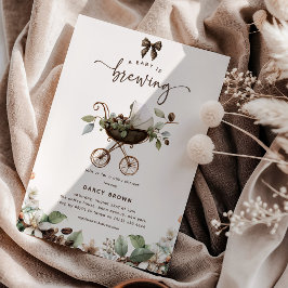 Invitación Dulce de Bebé en Camino 'Un Bebé se Está Preparand