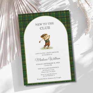 Invitación Dulce de Bienvenida al Golf para el Bebe
