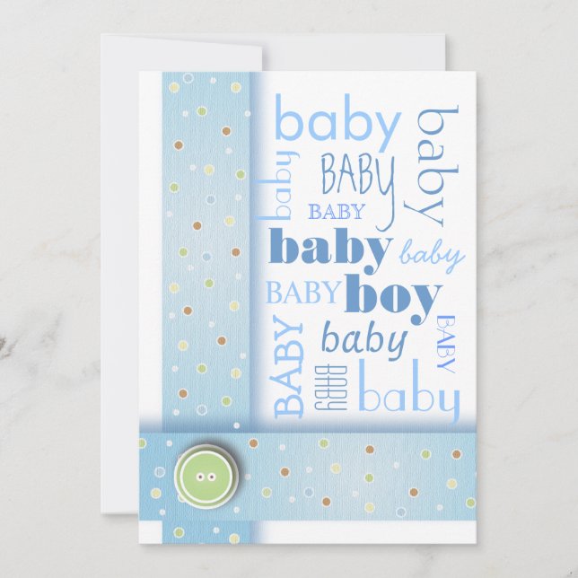 Invitación dulce de Blue Ribbon Baby Shower del (Anverso)