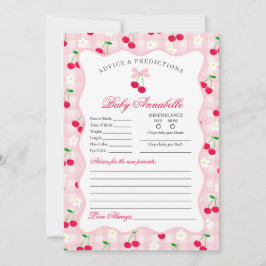 Invitación Dulce de cerezo Pink Coquette Consejos para la tar