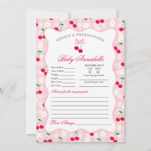 Invitación Dulce de cerezo Pink Coquette Consejos para la tar