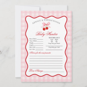 Invitación Dulce de cerezo Pink Coquette Consejos para la tar