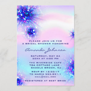 Invitación Dulce de cumpleaños 16º evento Holográfico Azul
