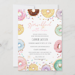 Invitación Dulce de Cumpleaños con Amor para Baby Shower