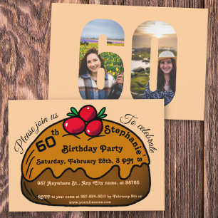 Invitación Dulce de Donut de Chocolate para la Fiesta de Cump