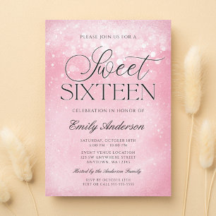 Invitación Dulce de espuma rosada 16