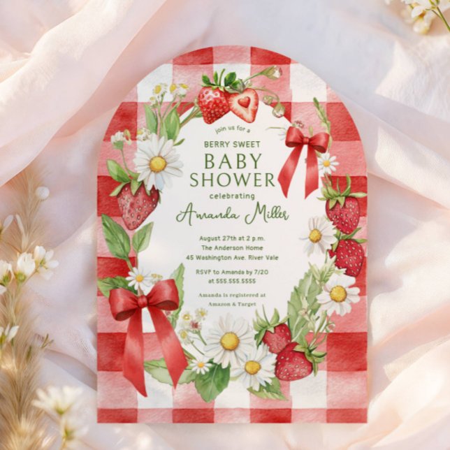 Invitación Dulce de Fresa Baby Shower (Subido por el creador)