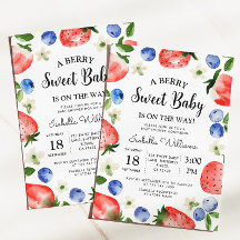 Dulce de Fresa y Arándano Cumpleaños de Bebé Niña