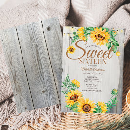 Invitación Dulce de girasol ruso dieciséis