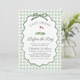 Invitación Dulce de Golf Último Swing Antes de la Ducha de Co