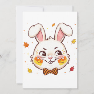 Invitación Dulce de Halloween de Conejo Travieso