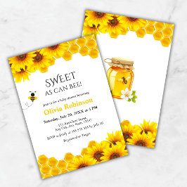 Invitación Dulce de Honeycomb amarillo como puede ser Baby Sh