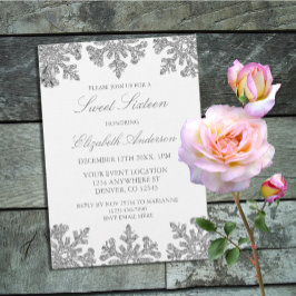 Invitación Dulce de invierno con copo de nieve 16