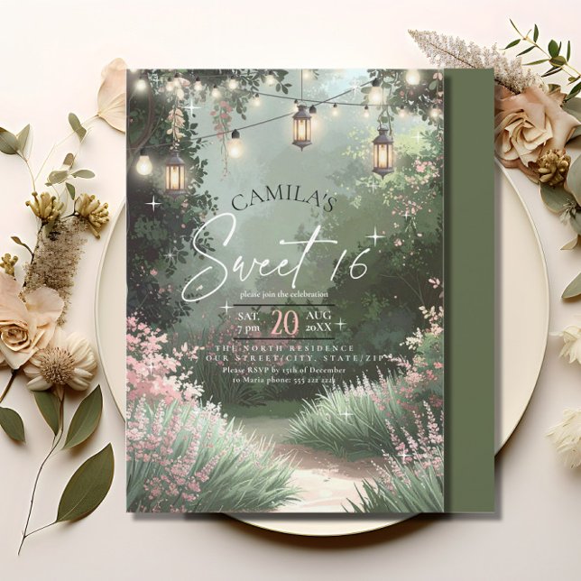 Invitación Dulce de jardín encantado 16 ID1163 rosa (Subido por el creador)