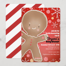 Invitación Dulce de jengibre con menta para el baby shower de