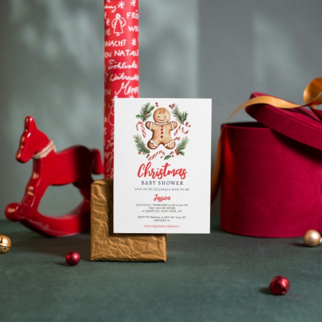 Invitación Dulce de Jengibre Galletas Navidad Shower de Bebe (Subido por el creador)