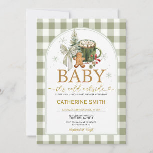 Invitación Dulce de Jengibre y Salvia para Baby Shower