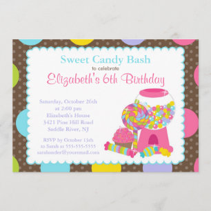 Invitación dulce de la fiesta de cumpleaños del