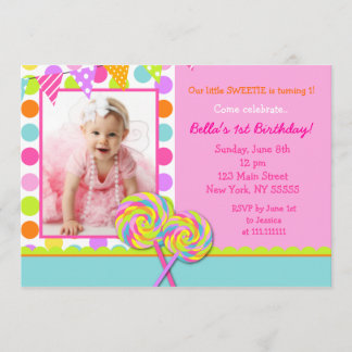 Invitación dulce de la fiesta de cumpleaños del