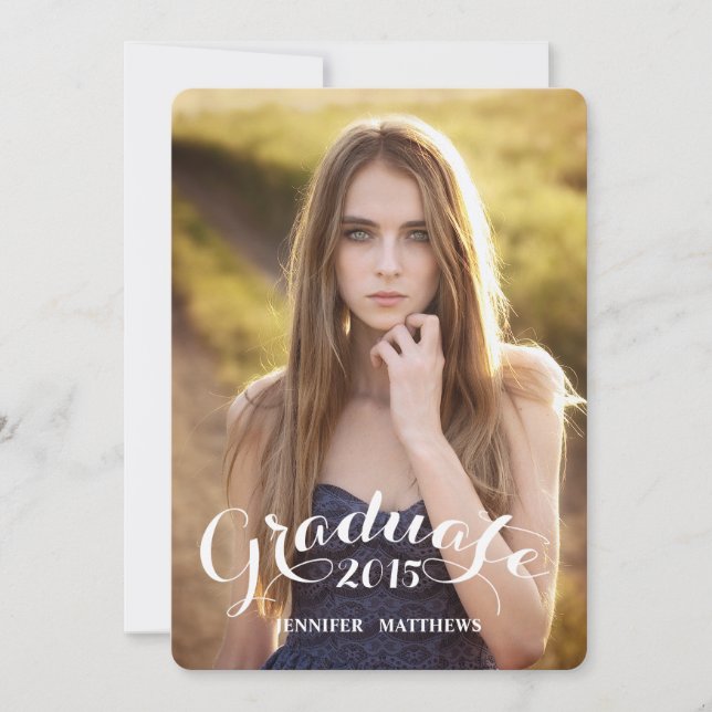 Invitación dulce de la fiesta de graduación de la (Anverso)