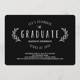 Invitación dulce de la graduación de la guirnalda
